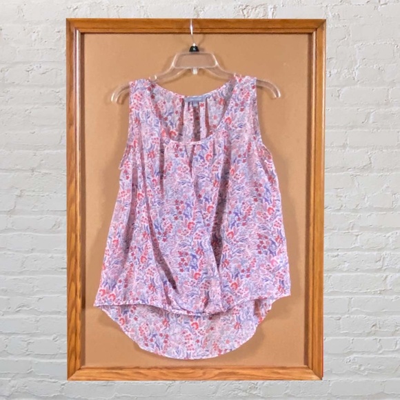 Daisy Fuentes Sheer Floral Top Size Large - Picture 1 of 8